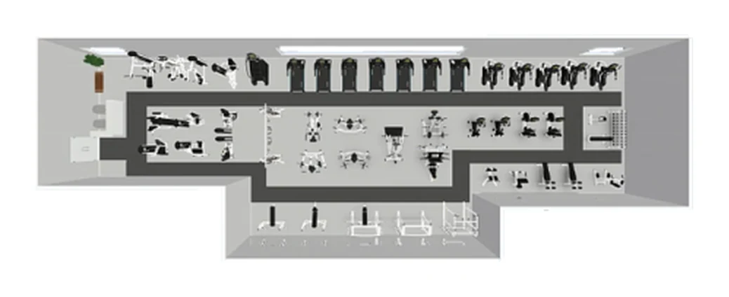 3D-план зала 300 м²