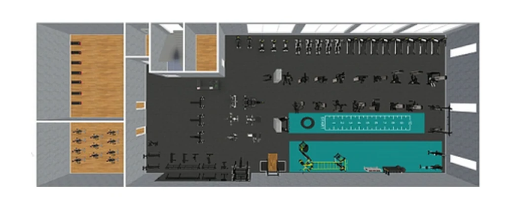 3D-план зала 700 м²